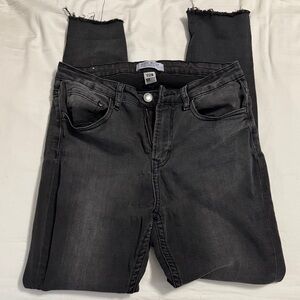 Judy Blue Charcoal Distressed Ankle Jeans